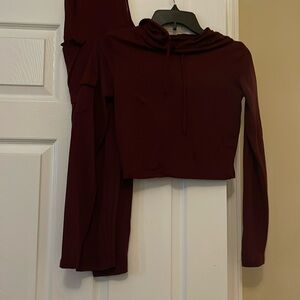Burgundy two piece set